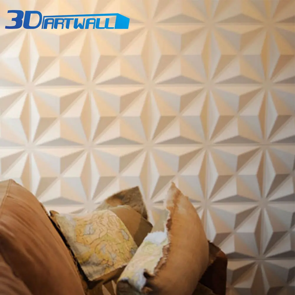 3DARTWALL ПВХ 3D модные декоративные стеновые панели белая текстурированная настенная плитка звездный стиль 19," x 19,7"(12 ПАК