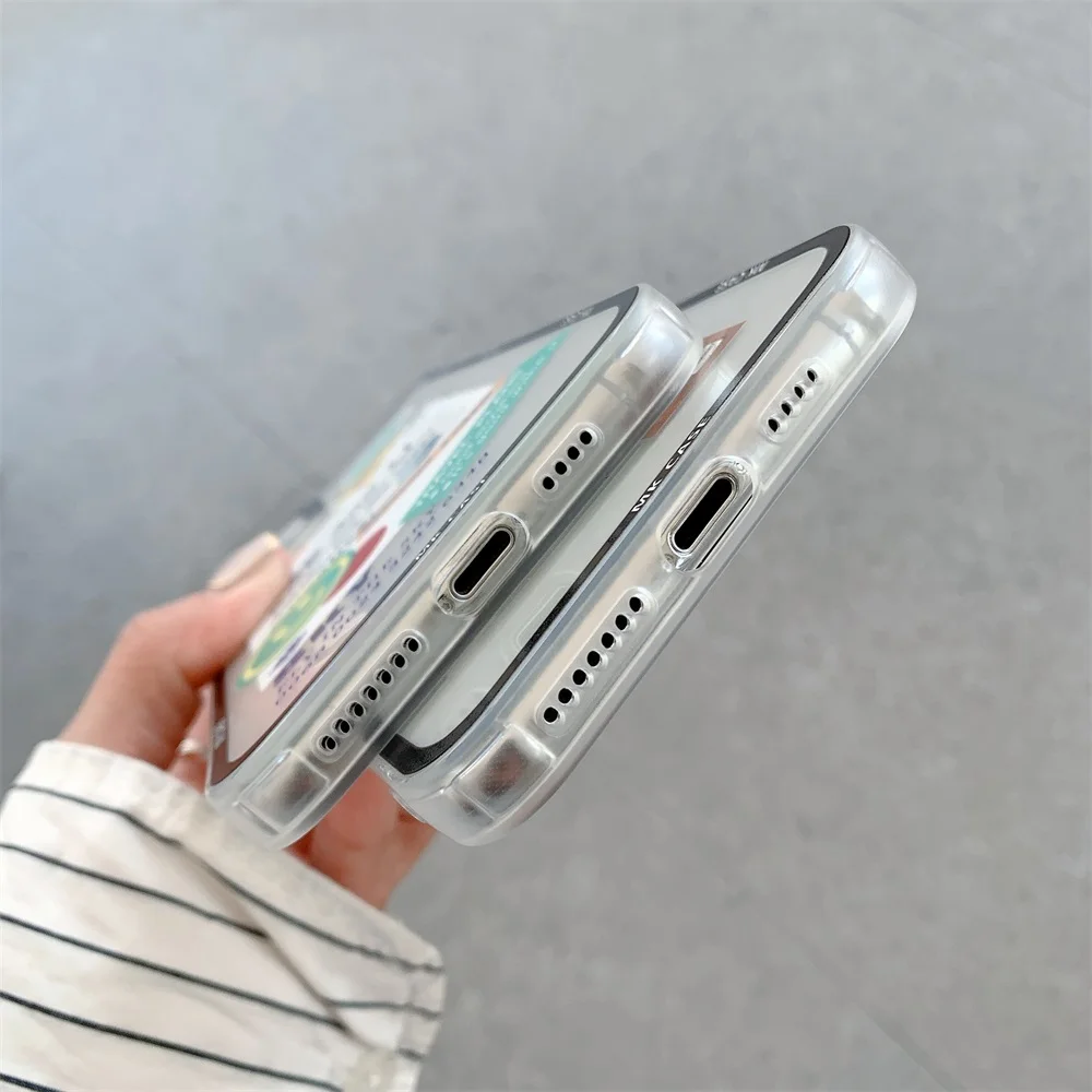 Модный милый чехол с надписью для iPhone 13 12 11 Pro X XR XS Max 7 8 Plus SE 2020 мягкий прозрачный