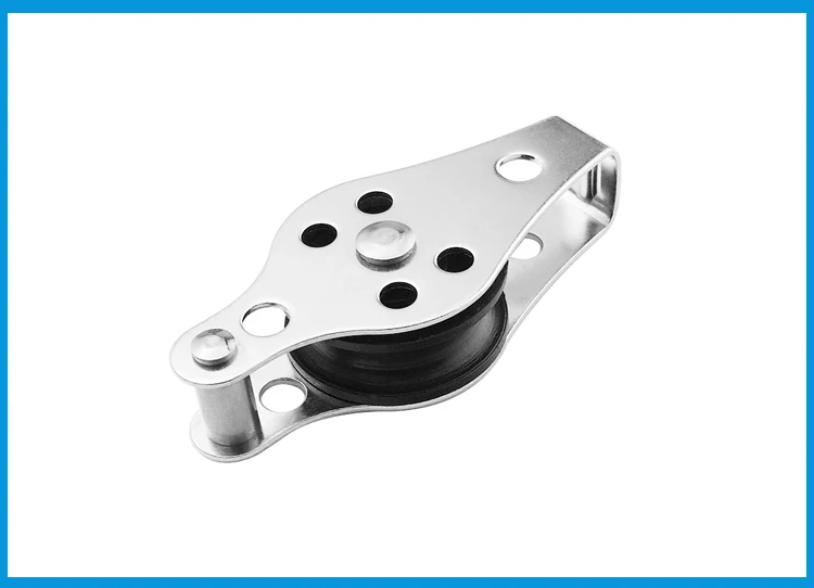 

2PCS SS316 Pulley Blocks Rope Runner Kayak Boat Accessories Canoe Anchor Trolley Kit for 2mm to 8mm Rope