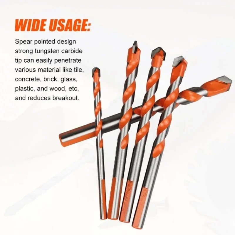 6 8 мм Hreaded треугольная Вольфрамовая стальная настенная плитка бетонное сверло