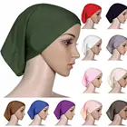 2021 новейший мусульманский женский головной шарф, хлопковый Нижний шарф, хиджаб, накидка на голову, шляпа, простые хиджабы
