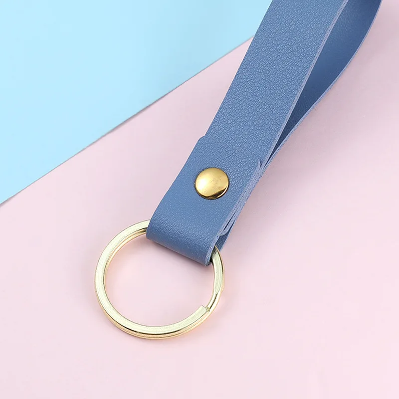 Новинка креативный брелок для ключей из искусственной кожи Двусторонний кожаный
