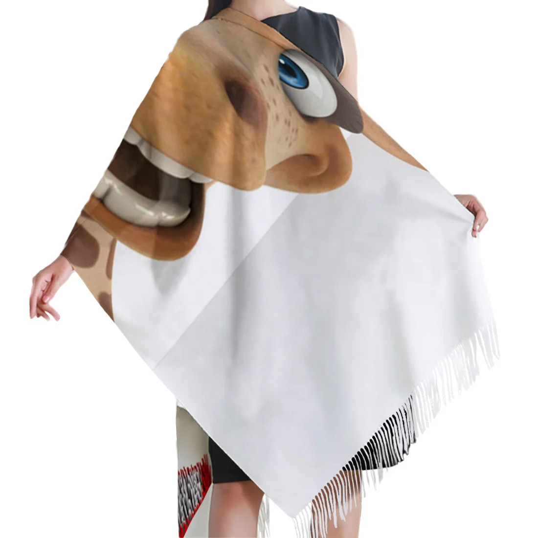 Жираф зубная щетка Забавный мультфильм шарф с животными унисекс толстые теплые