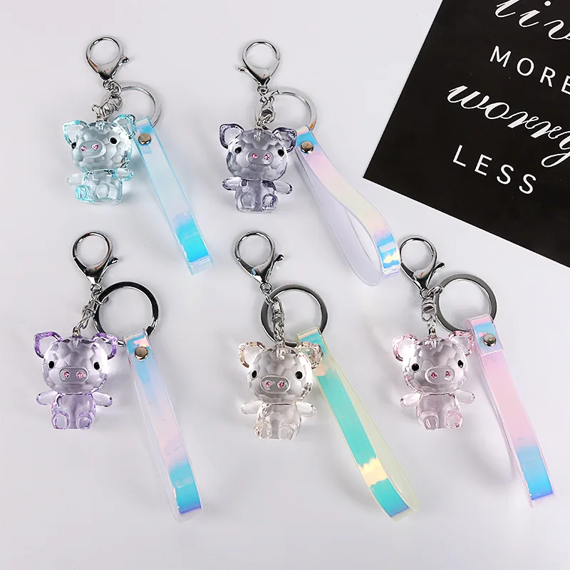 Модные ювелирные изделия милый брелок Цвет с украшением в виде кристаллов на