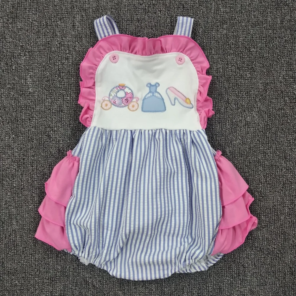 Летняя одежда для маленьких девочек Хлопковые комбинезоны новорожденных