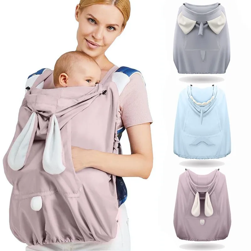 

Baby Carrier Wrap Belt Newborn Cartoon Cloak Cover Hooded Stretchy Cloak Sling Hipseat Windproof Infant Stroller Blanket Quilt