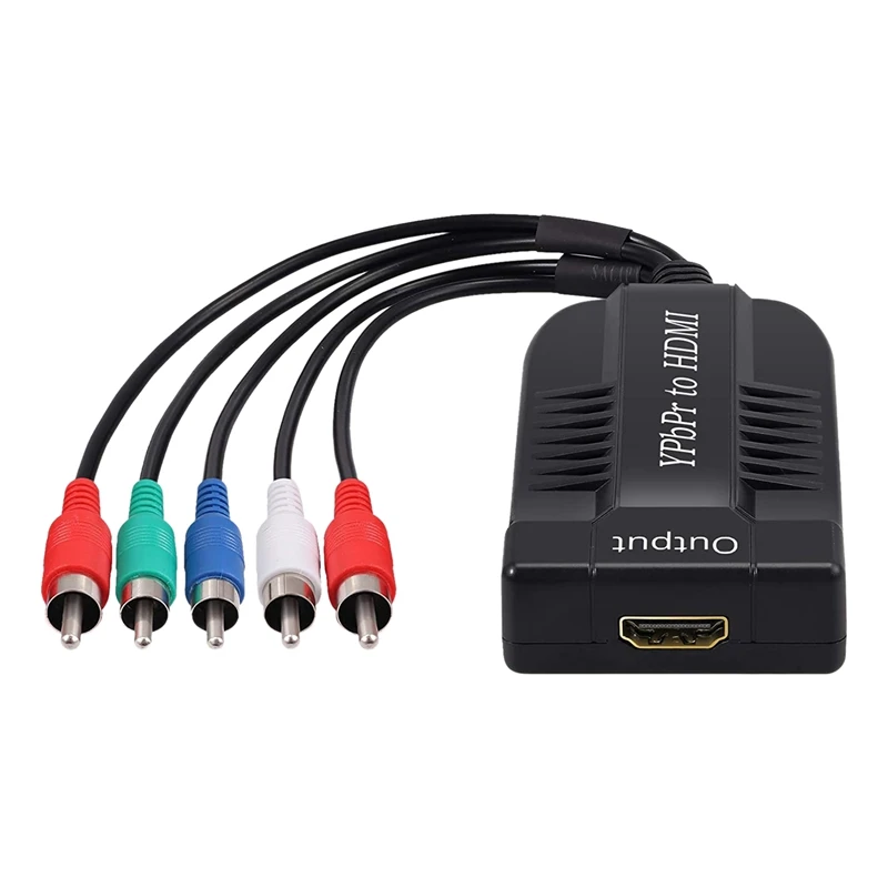 

1080P YPbPr to HDMI Coverter + R/L Component 5RCA RGB to HDMI Converter Adapter for DVD PSP 360 to HDTV Monitor