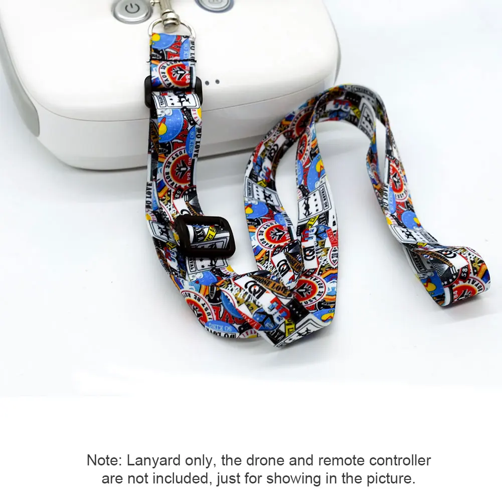 

Remote Control Lanyard Easy Install Printed Nylon Neck Strap Portable Adjustable Length Hanging With Buckle For DJI Phantom 3 4