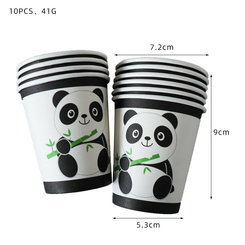 Одноразовая посуда в виде панды на день рождения праздничная вечеринка бумажная