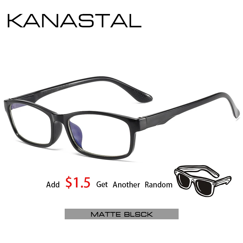 glasses 2pack KANASTAL Wo мужские очки для чтения мужчин Unti Синие лучи очки для чтения Fibrous очки для чтения квадратная рамка мужские очки для чтения UV400 - Цвет оправы: glasses 2pack