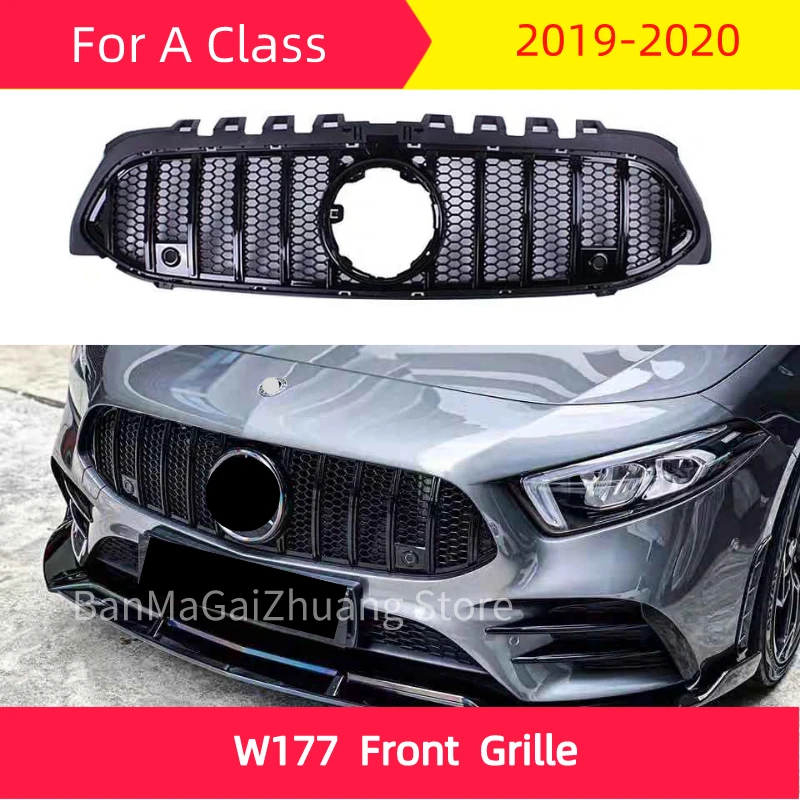 Решетка GT Honeycomb для mercedes W177 A Class 2019-2021 A180 A200 A250 A35 A160 A220 sport ABS передний бампер с