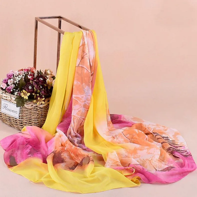 2020 180 см Большой размер постепенное дерево шифон шарф Шелковый квадратный хиджаб