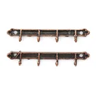 Мини-мебель для кукольного дома, 1:12, бронзового цвета, металлические вешалки для одежды или полотенец, оптовая продажа, кухонные аксессуары, 2 шт.