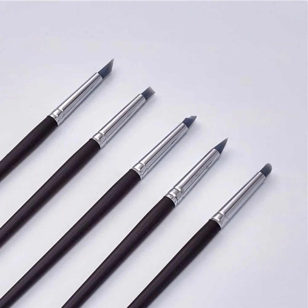 Rubber Tip Paint Brushes Clay Tools Grey Head culpture Pottery Color Shaping Blending Drawing Modeling Remove Fingerprints Hot | Дом и сад