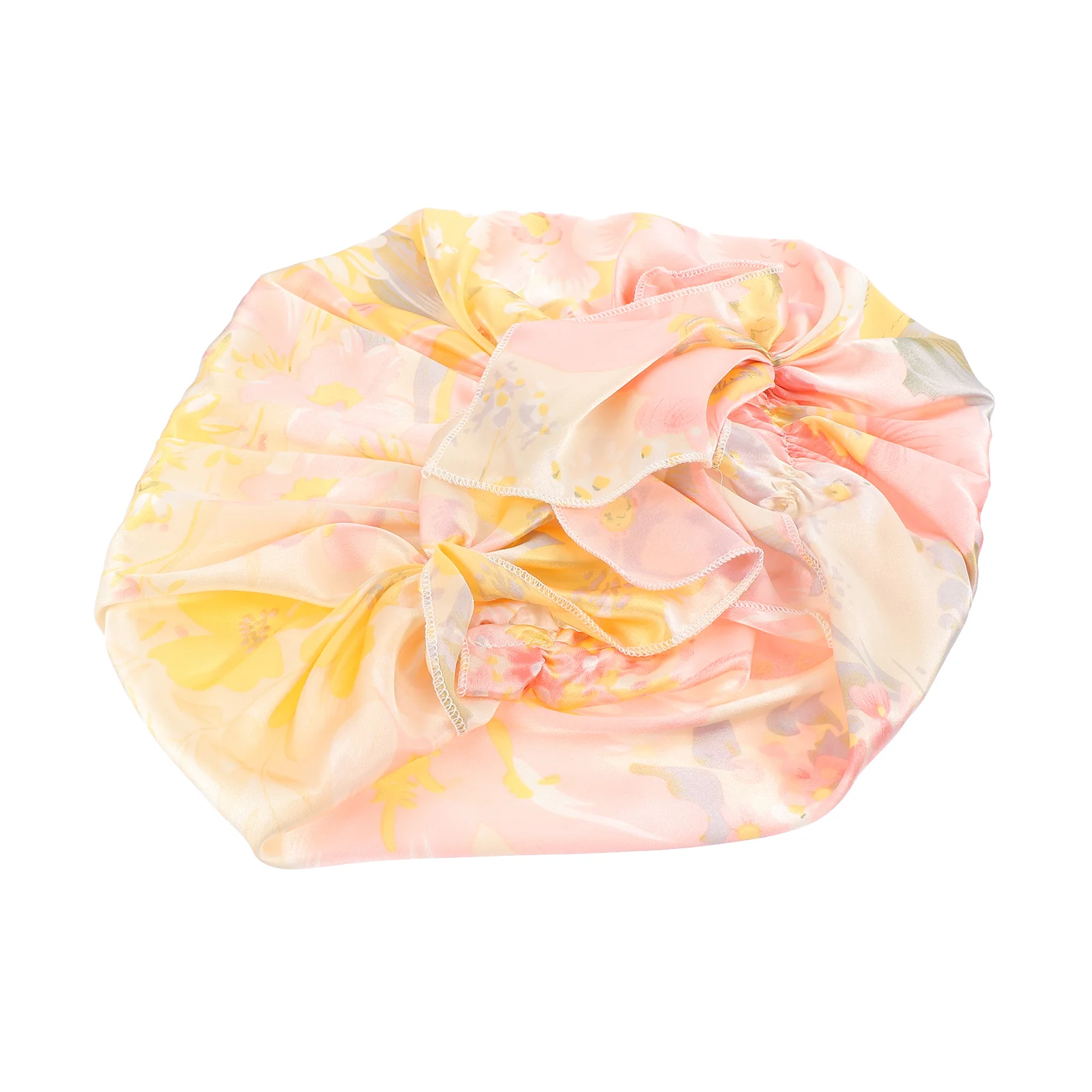 

1Pc Exquisite Nightcap Sleeping Hat Home Elastic Nightcap Silk Bonnet Decor