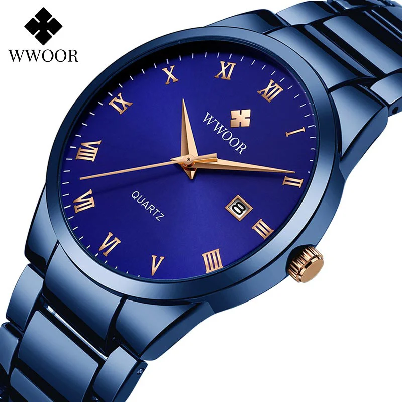 

2021 Fashion Men Watches WWOOR Top Brand Luxury Casual Business Watches Men Quartz Wristwatch Waterproof Clock Relogio Masculino