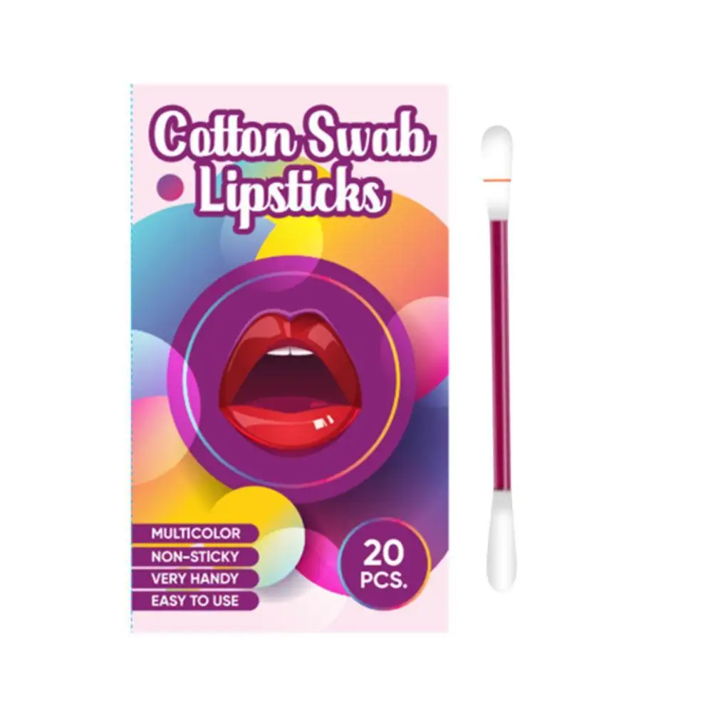 20 шт./корт. Сигаретная хлопковая Помада Мини Портативный 4 цвета Блеск для губ