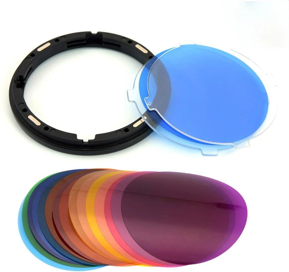 

Godox AK-R16 Diffuser Plate with V11C Color Effect Gel Set for Godox V1-C, V1-N, V1-S Speedlite, AD200, AD200PRO h200r