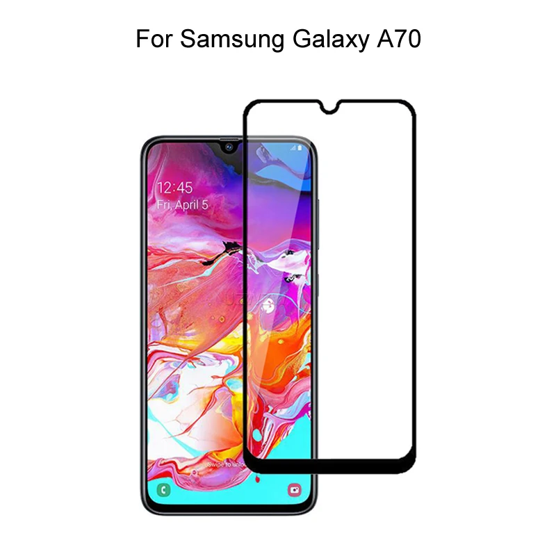 Закаленное стекло для Samsung Galaxy A70 A70s Полное покрытие экрана защитное закаленное