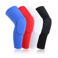 1 pc knee pad basketball honeycomb collision elastic leg brace support breathable compression leg sleeve calf protective gear