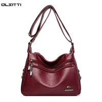 olsitti vintage shoulder bags for women 2021 designer soft leather luxury handbags female small messenger bag sac epaule