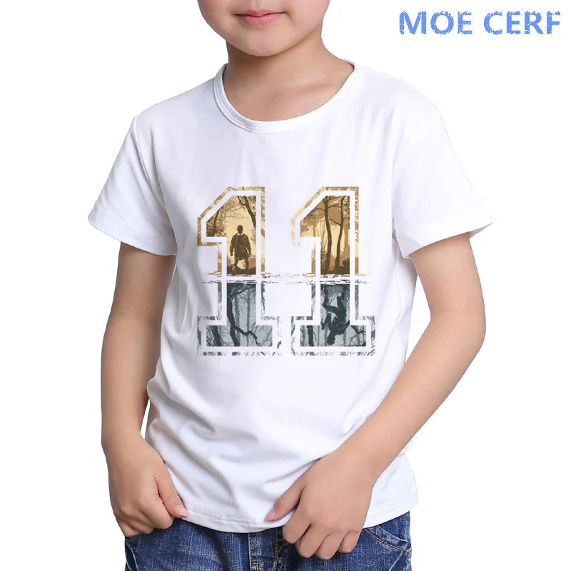 

Girls & Boys Stranger Things Will's Message Print T shirt Casual Baby Kids Clothe Cartoon Pattern Funny Top Tee D9-4