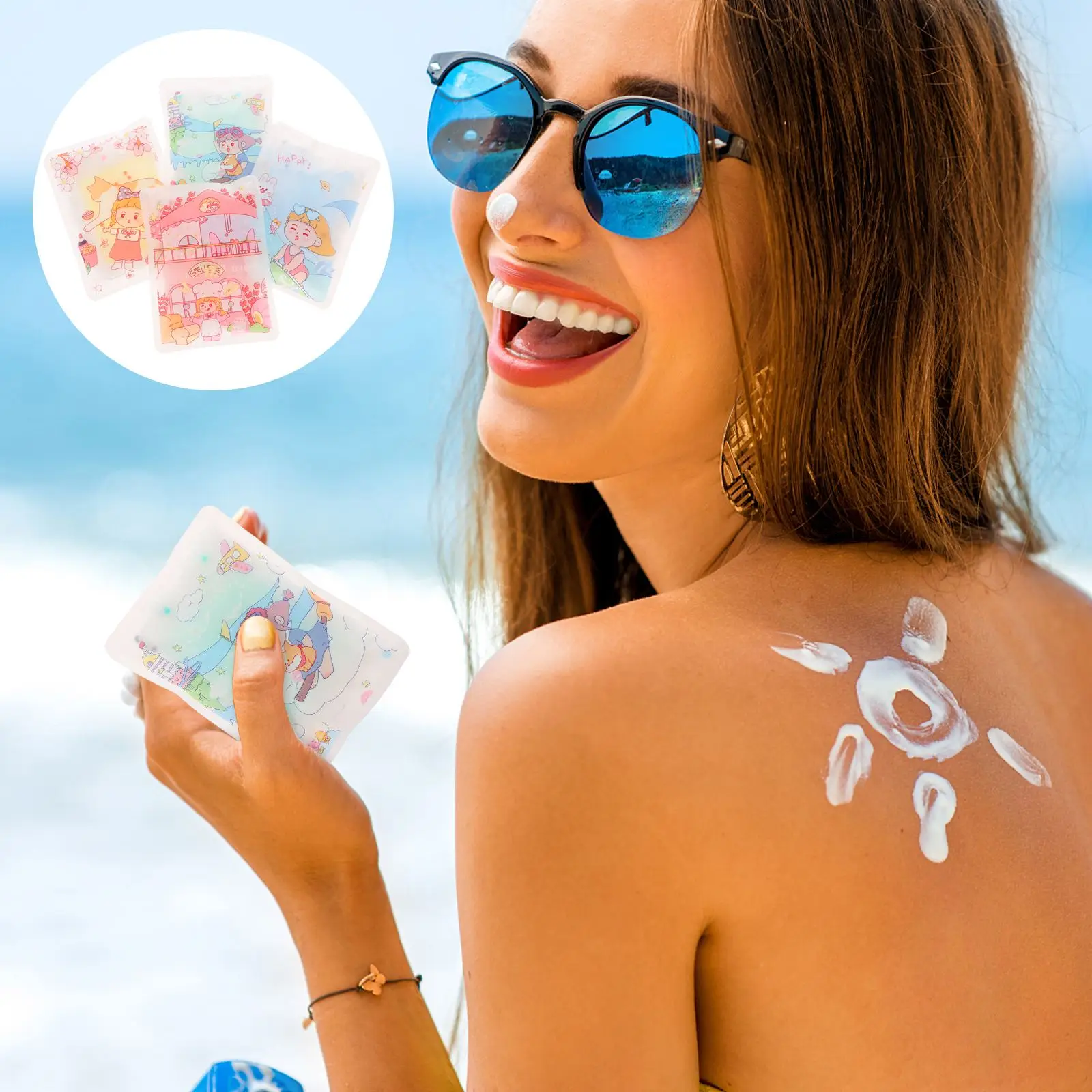 

4 Pcs/Set Summer Gel Ice Packs Delicate Summer Ice Bags Cartoon Ice Pads Creative Gel Ice Packs Comfortable Ice Bags