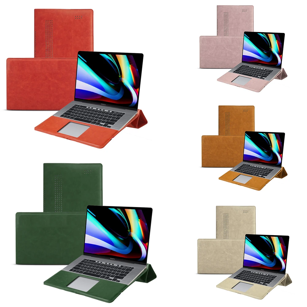 Для MacBook Pro 16 дюймов чехол для ноутбука искусственная кожа сумка откидная угловая