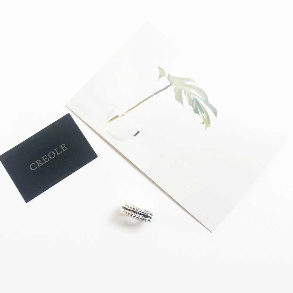 Кольцо с графическим дизайном черные шпильки 2019 Стерлинговое Серебро 925 пробы