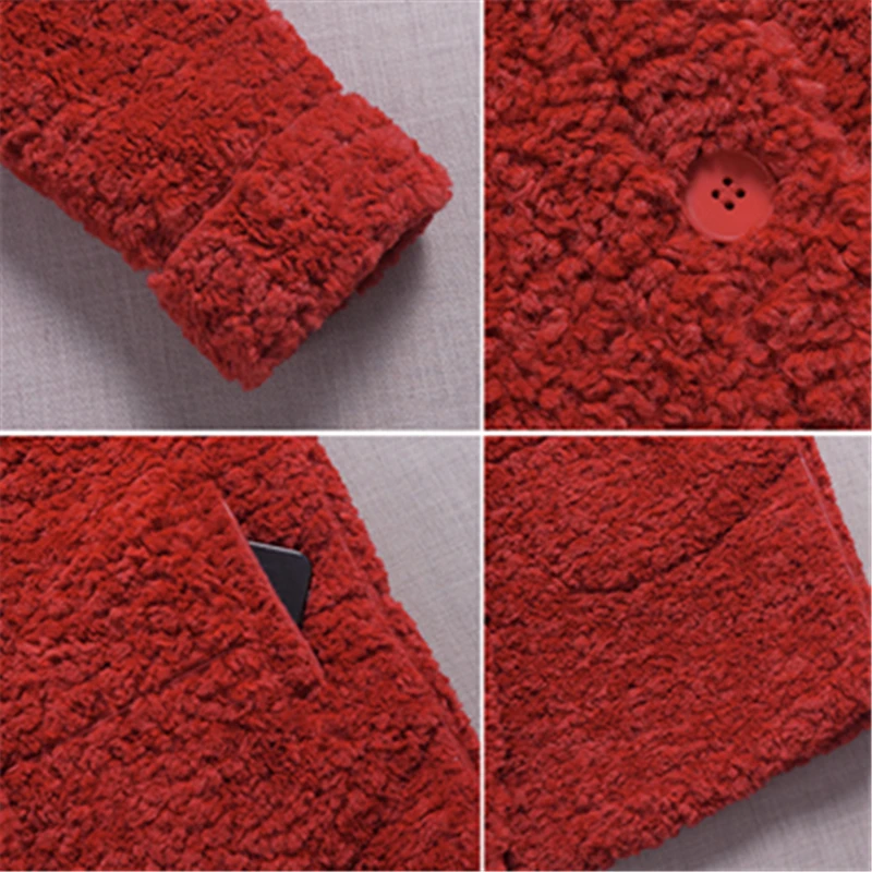 

Winter Women Particles Velvet Long Coat Ladies clothes Plus Size Temperament Faux Fur Lamb Hair Thick Warm Overcoat Female H876