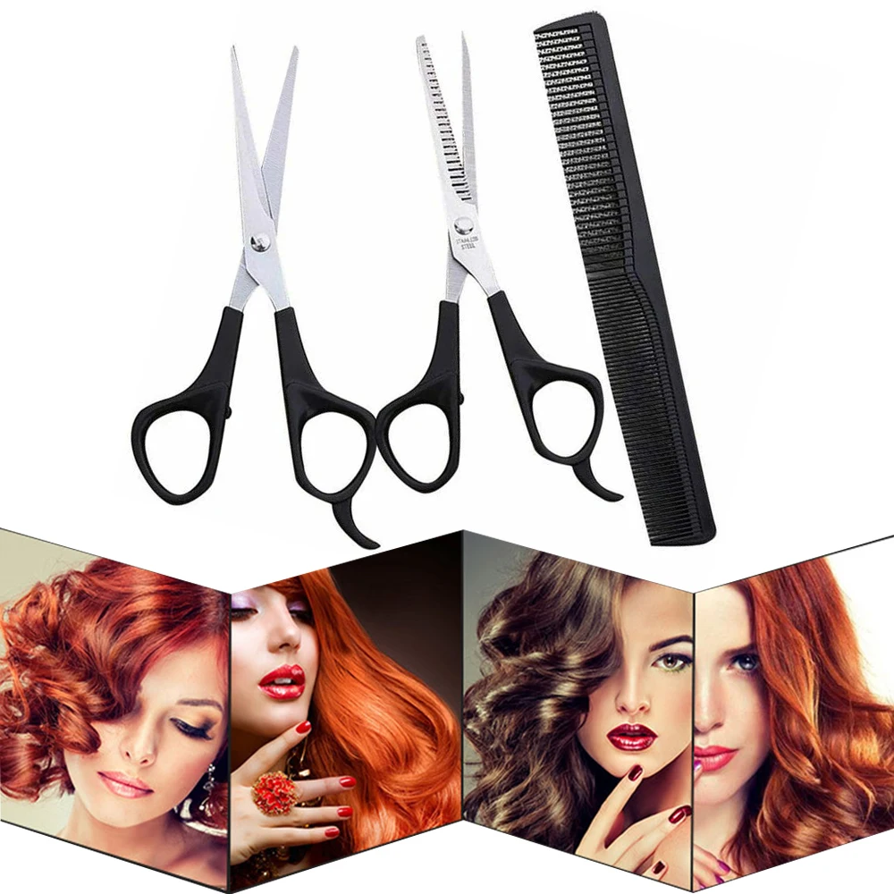 

3 Pcs Set Professionele Haar Schaar Blikscharen Salon Kapper Haar Knippen Nagelschaar Hairdressing Set Styling Tool Set 2021 New