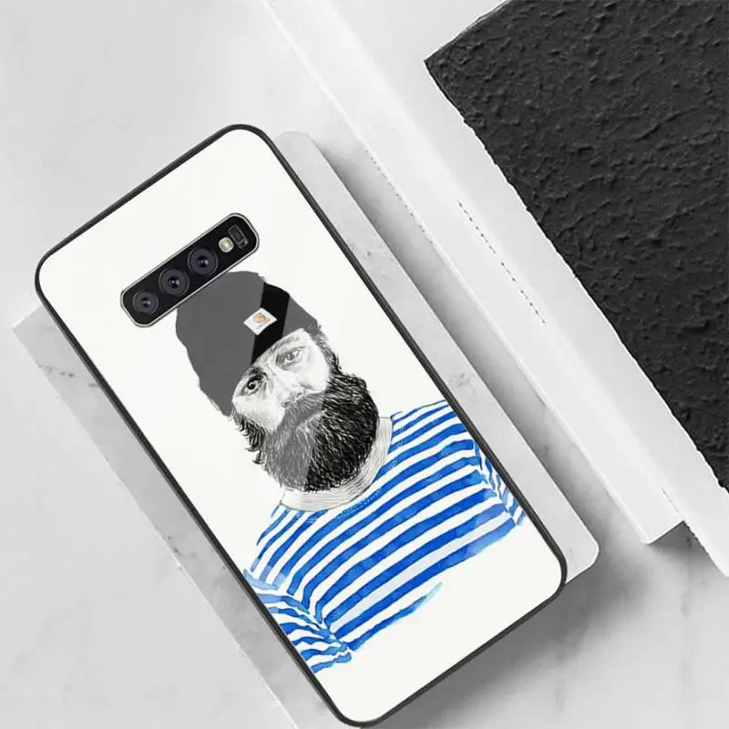 

Cool man Phone Case Back Cover For Samsung Cases S20 Plus S10 NOTE 8 9 10 10PRO Tempered Glass Soft Silicone Edge