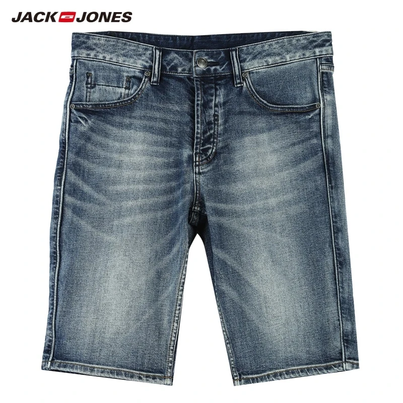 Джинсовые шорты JackJones мужские прямого кроя хлопок стрейч пляжный стиль 219243513 |