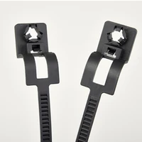 20pcs car cable fastening ties nylon black car auto cable strap push mount wire tie retainer clip clamp