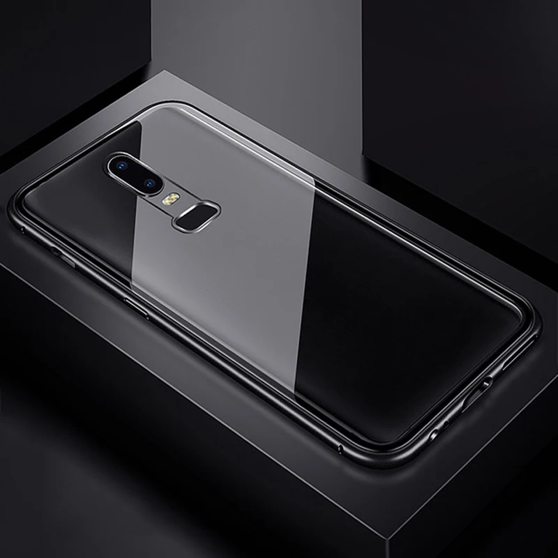 Металлический магнитный адсорбционный стеклянный чехол для Oneplus 7 T Pro 6 6T 5T One plus чехол для телефона Магнитный защитный чехол