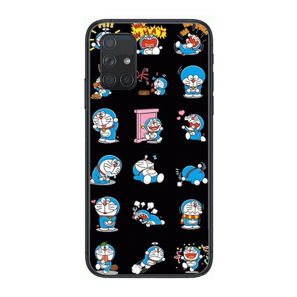 

Doraemon Exquisite HD Phone Case Hull For Samsung Galaxy A 50 51 20 71 70 40 30 10 E 4G 5G S Black Shell Art Cell Cover