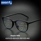 Мультифокальные очки для чтения seemfly, с защитой от синего света, для женщин и мужчин, Классические пресбиопические очки в стиле ретро, с оправой + 1,0 + 1,5 + 4