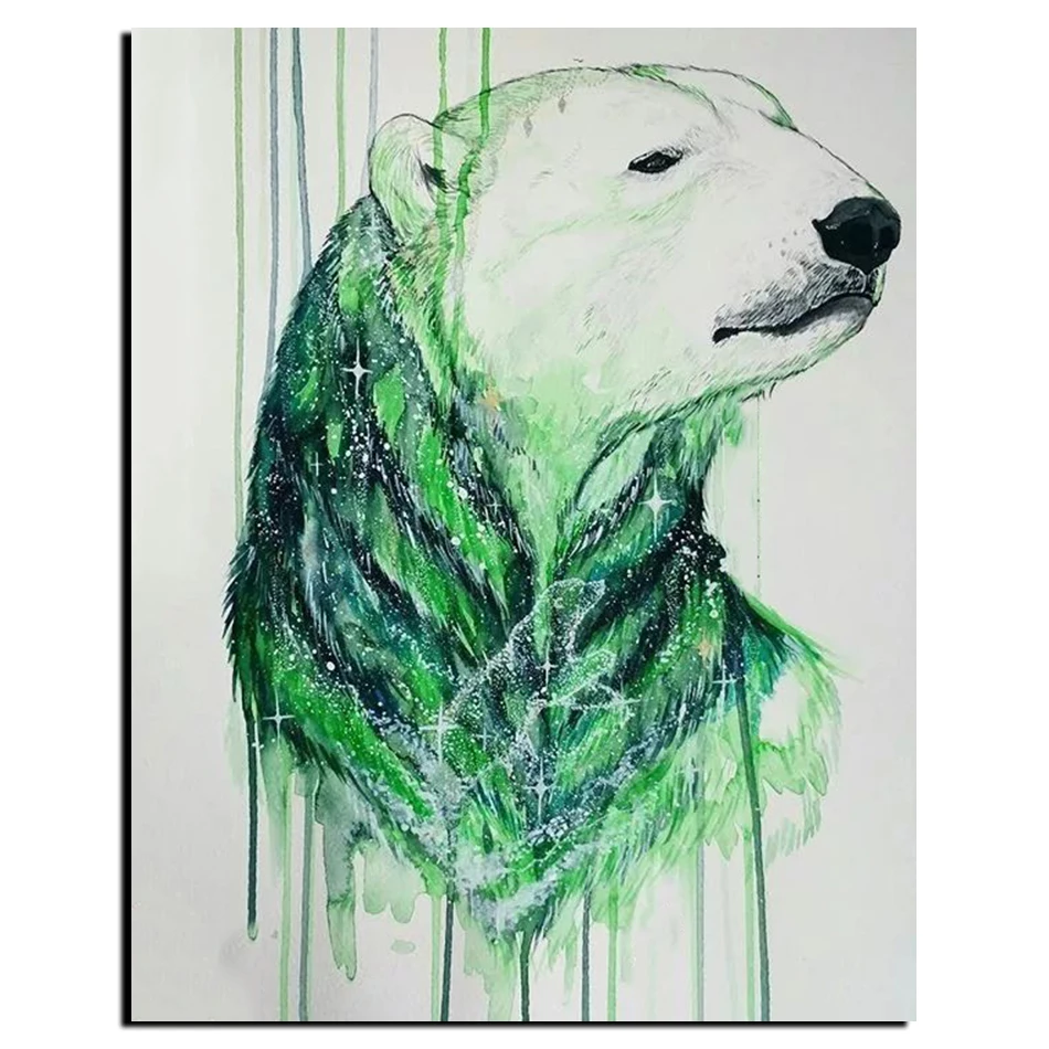 

5D DIY Diamond Painting Animal Wolf Fox Bear Deer Lion Full Square&Round Embroidery Mosaic Cross Stitch Paint Home Decor Art