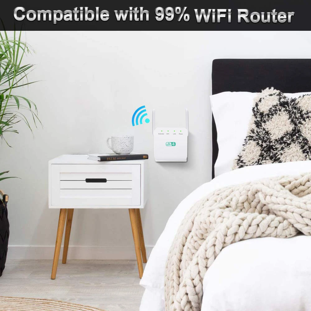 Беспроводной Wi-Fi репитер расширитель 2 4G/ 5G усилитель WiFi 300/1200 Мбит/с большой