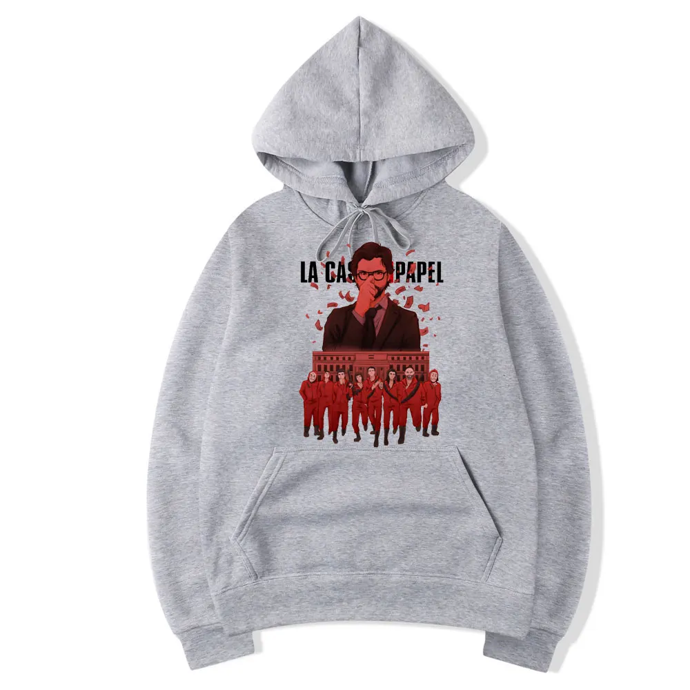 Мужская/Женская толстовка с капюшоном La Casa De Papel повседневные флисовые толстовки