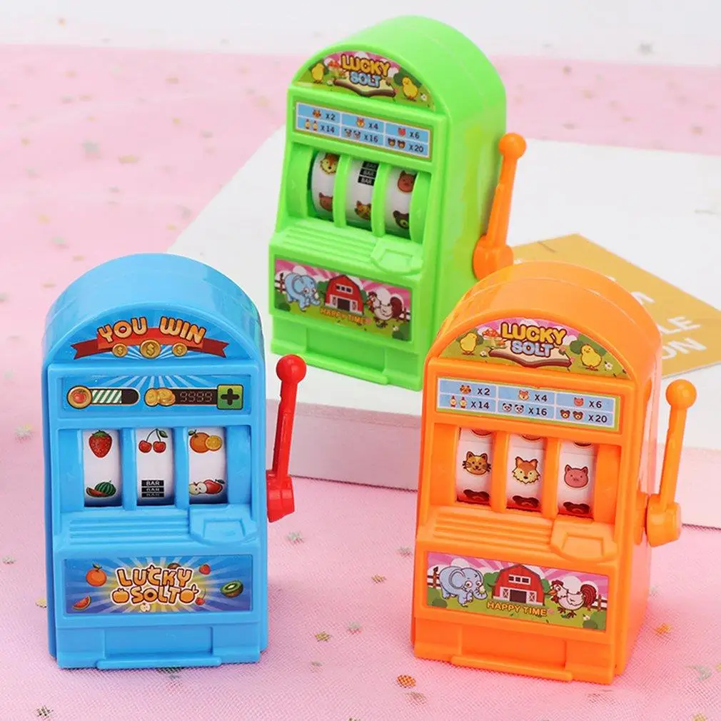 

Lucky Jackpot Mini Slot Machine Antistress Toys Games for Children Kids Safe Machine Bank Replica Funny Gag Toys Christmas Gifts