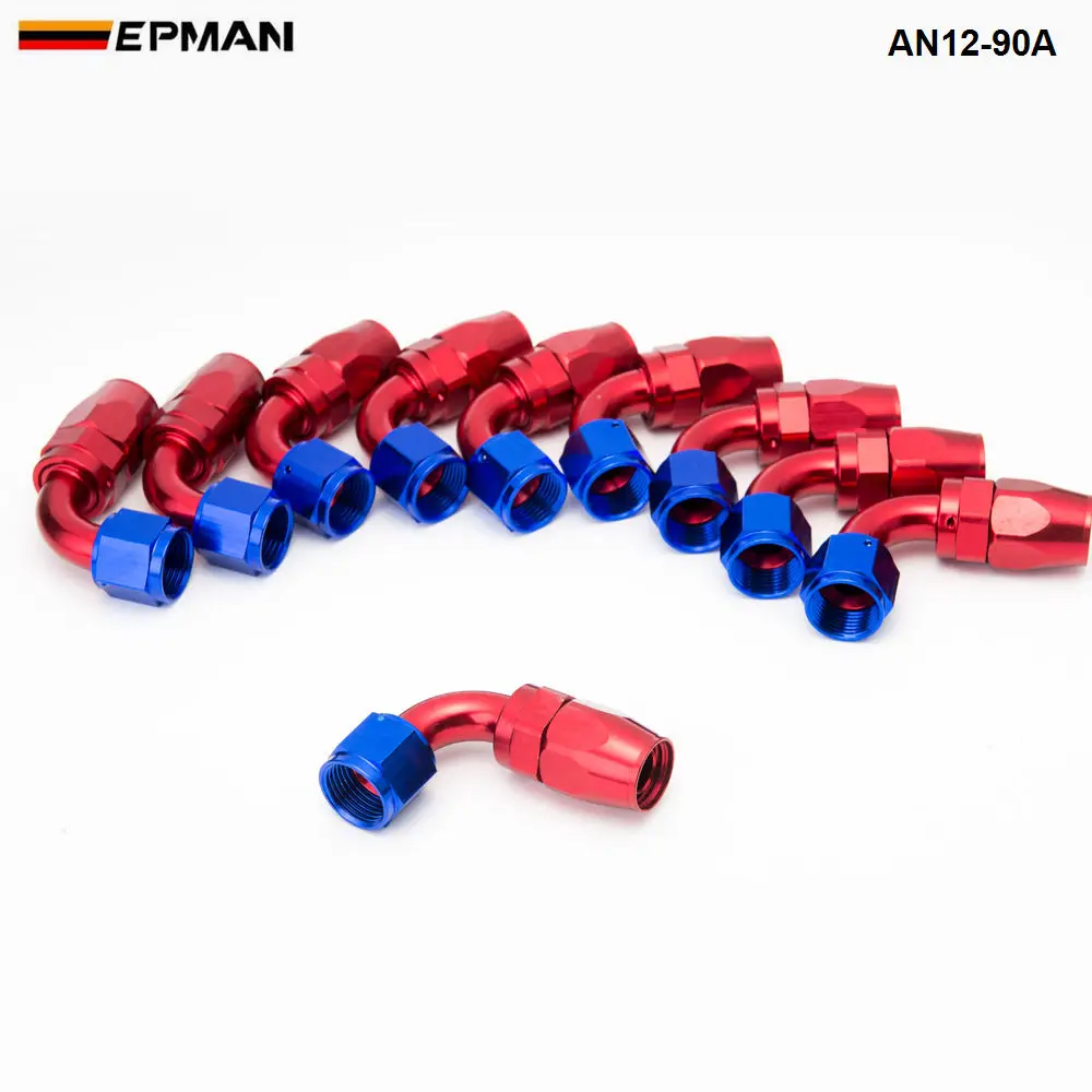 10 шт./компл. 90 градусов высокопроизводительный Алюминиевый штуцер для шланга