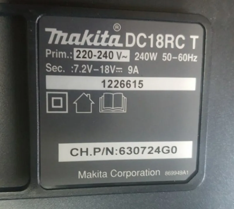 Зарядное устройство MAKITA DC18RCT DC18RC литий ионное/никель металлогидридное 14 4 в 18 BL1830