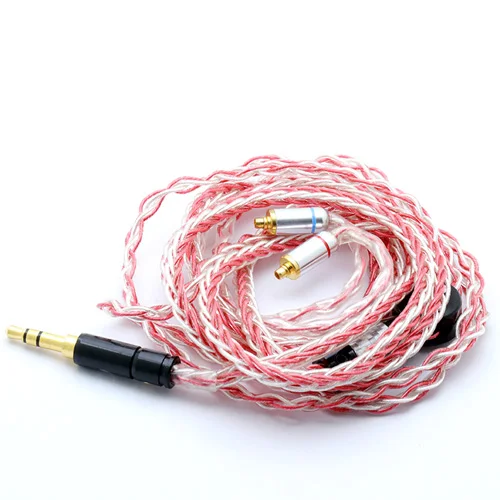 RTC1179 1,2 M 1,0 мм x 8 Core HIFI посеребренный обновленный кабель 3,5/2,5 Разъем MMCX/2Pin разъем для улучшения глубины саундстажа и присутствия - Цвет: RTC1179