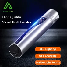 NEW 5Km Red Laser Pen 10Km Fiber Optic Test Pen 20Km Red Light Source 30Km Lithium Battery Rechargeable SC/FC/ST LC Connector