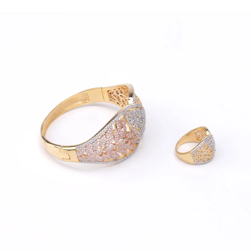 Роскошный модный классический разноцветный браслет кольцо медные циркониевые