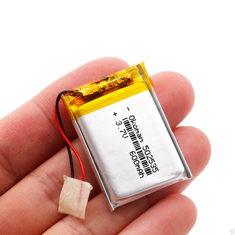 600mAh 3 7 V 502535 литий-полимерный Li-po Li ion Перезаряжаемые Батарея клетки для прожектора