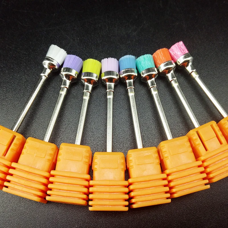 5pcs Mix color Nail Drill Brush Electric 2.35mm Machine Professional Nail Art Drill Bit Cleaning Manicure Drills Accessories