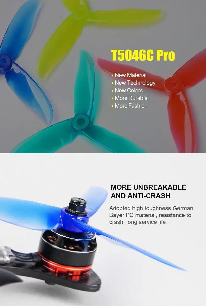 20 шт/10 пар DALPROP CYCLONE T5046C PRO 5046 3 Лопасти Пропеллер для T-Motor FPV Freestyle Дрон Квадрокоптер