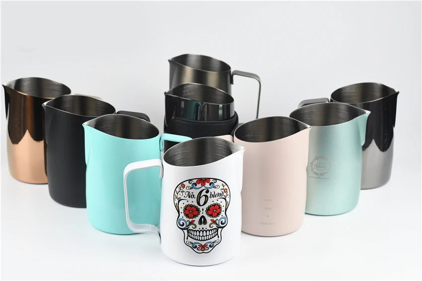 Кувшин для кофе, молока из нержавеющей стали кувшин для крема Pull Flower Cup вспениватель молока для кофе латте арт молоко пена инструмент посуда для кофе